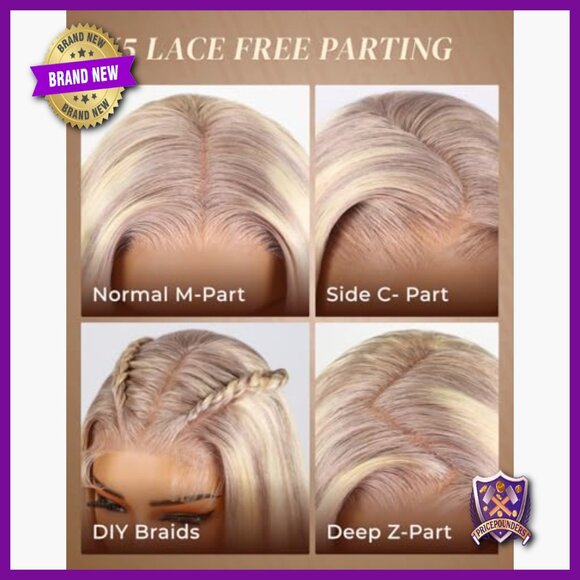 20-Inch Human Hair Glueless Lace Front Wig, Pre-Cut, Pre-Plucked, 210% Density main image 4